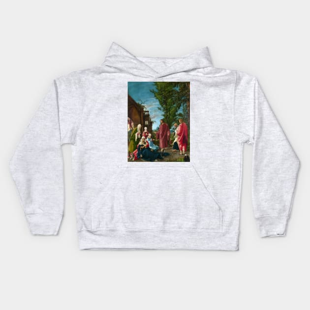 Christ Taking Leave of His Mother by Albrecht Altdorfer Kids Hoodie by Classic Art Stall